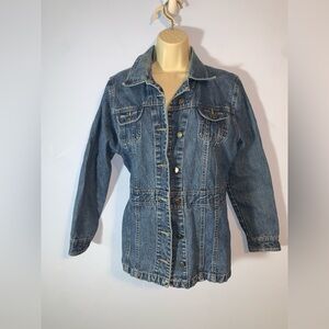 Havana Jacks cafe tropical jeanswear Blue Denim Jean chore Jacket size large